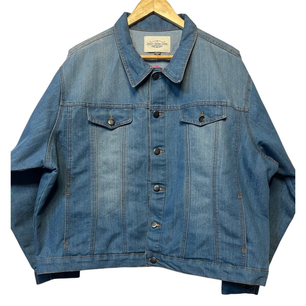 Ashley's VTG Charm Denim Jacket Women 3X Cotton Lt Blue Outerwear Classic Style